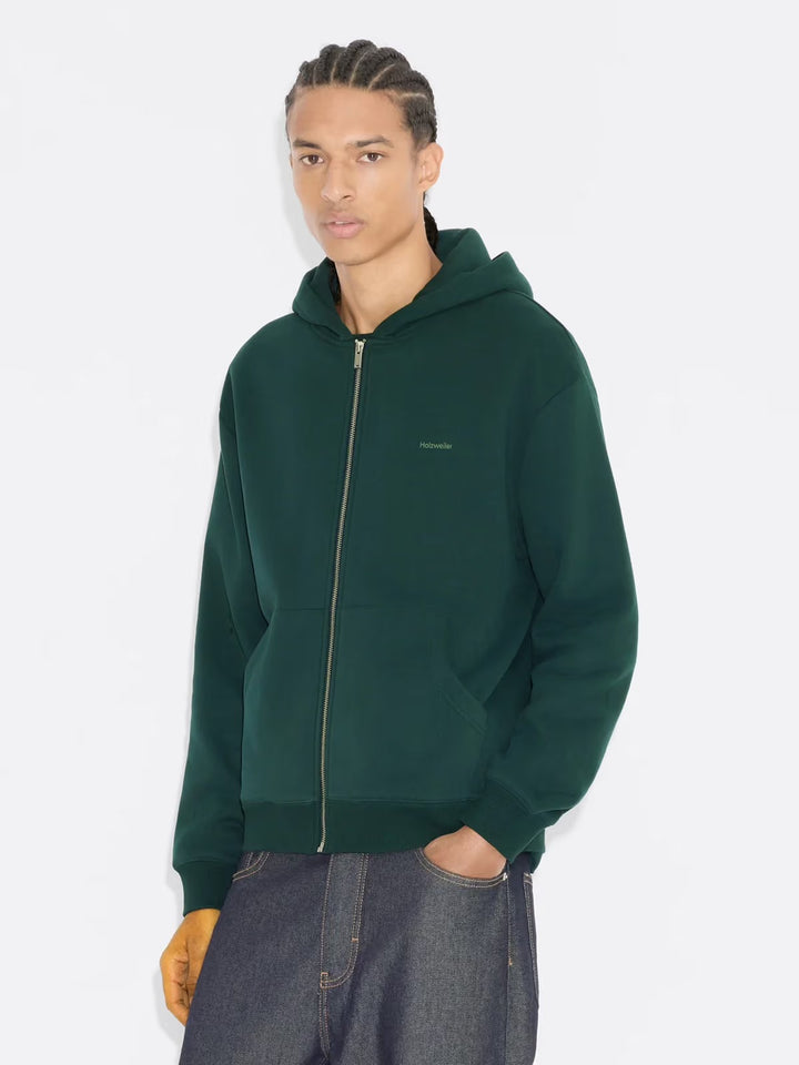 Andrew Zip-Up Hoodie  Dk Green (Scarab)
