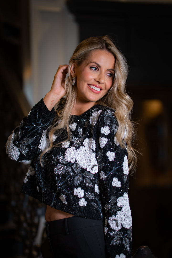 Beaded Cropped Jacket  Glamour