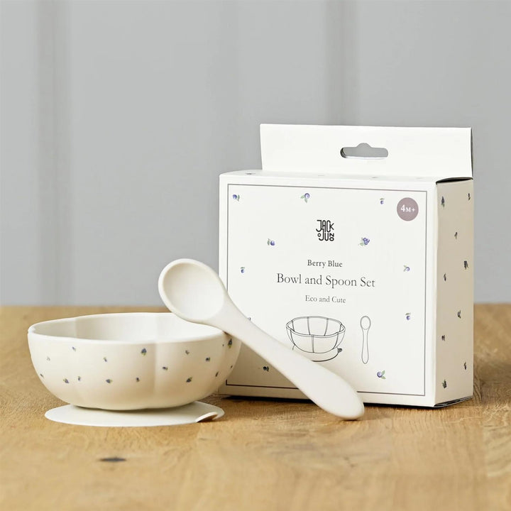 Bowl & Spoon Set  Berry Blue