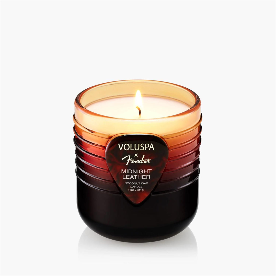 MIDNIGHT LEATHER BOXED CANDLE  Midninght Leather