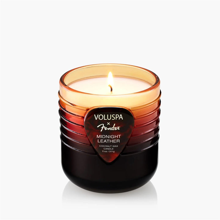 MIDNIGHT LEATHER BOXED CANDLE  Midninght Leather