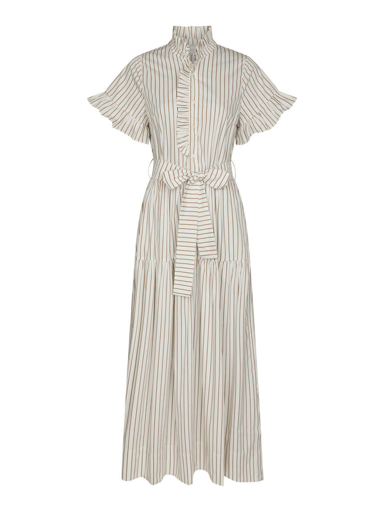 Nellie Wide Stripe Dress Ivory – Capone