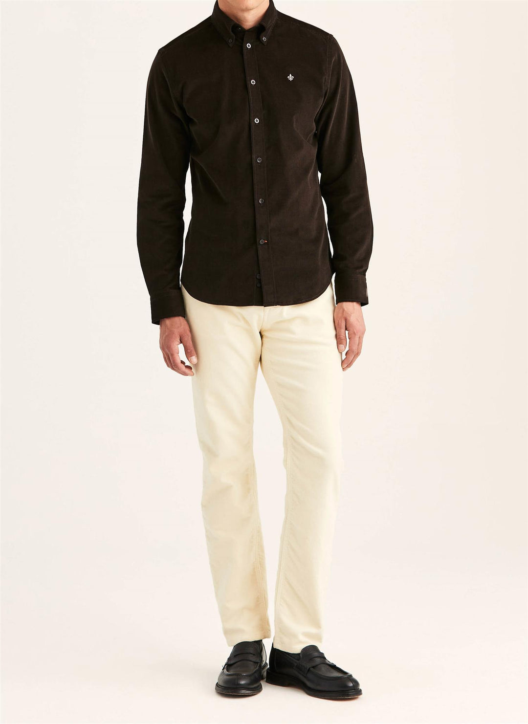 Douglas Cord Shirt-Slim Fit  Brown