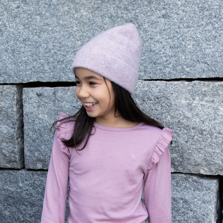 AGATE KNITTED BEANIE  Mauve