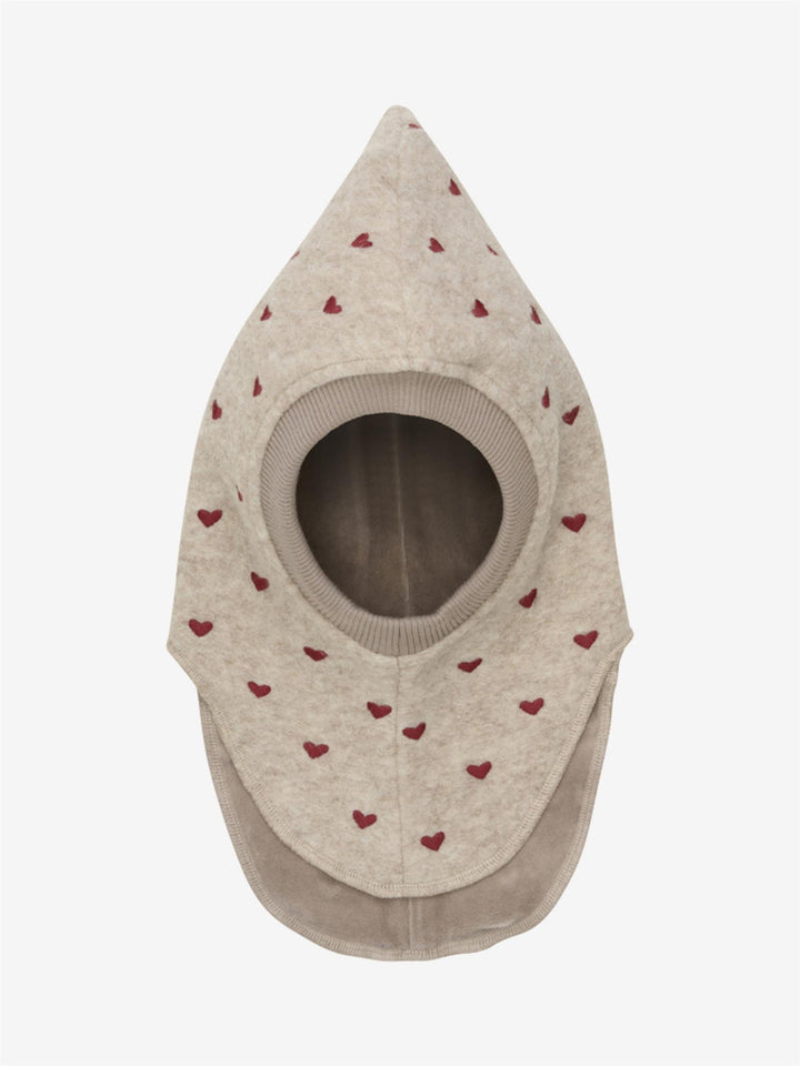 BALACLAVA HEARTS EMB. WOOL  Sand Melange