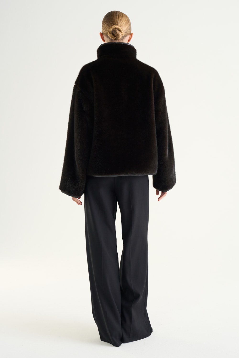 Zelie Faux Fur Jacket  Mocha Brown