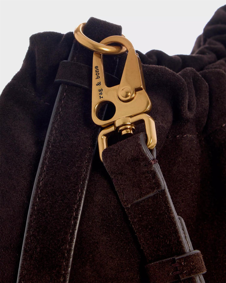 Ludlow Suede Crossbody Bag  Chocolate