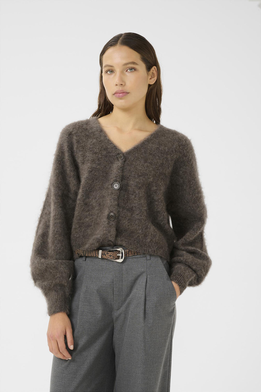 debbie cardigan  Chestnut Melange