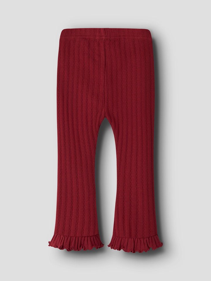 NMFRITA SIG BOOTCUT LEGGING LIL  Mellomrød