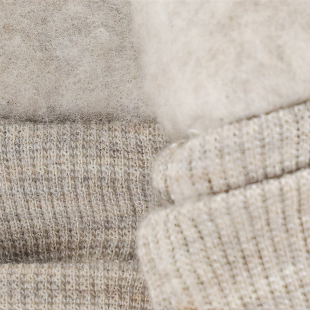 Mittens Wool Fleece  Camel Melange