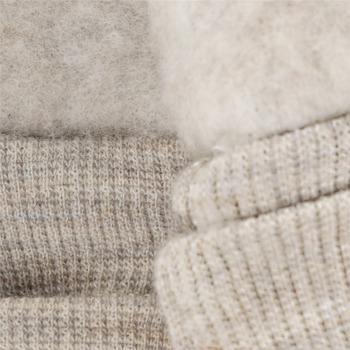 Mittens Wool Fleece  Camel Melange