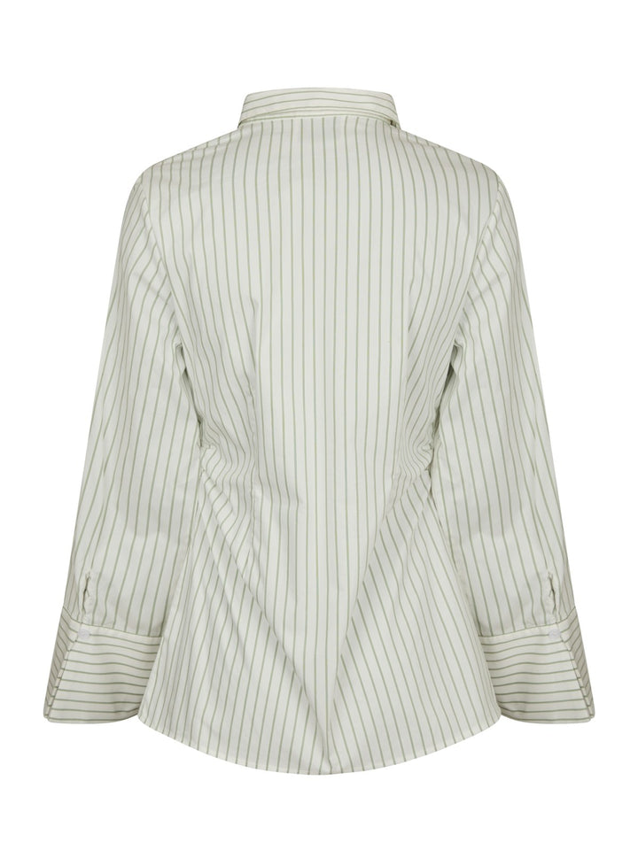Caroli Stripe Shirt  Dusty Green
