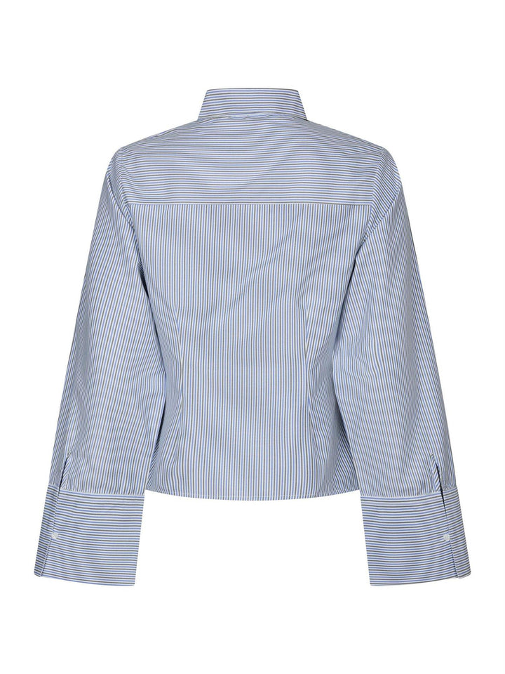 Rosa double Stripe Shirt  Light Blue