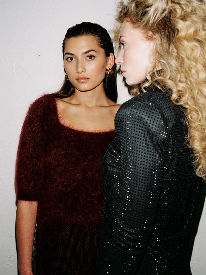 Antonia Chunky Tee  Oxblood