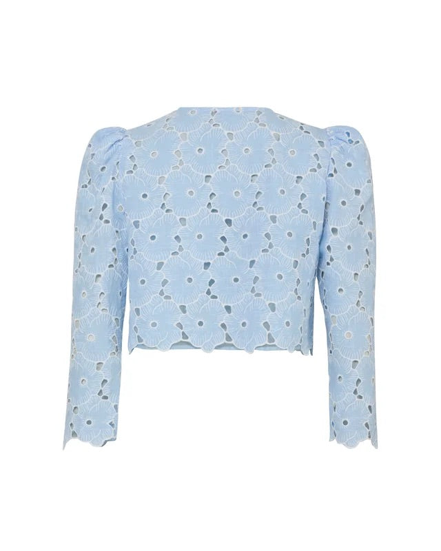 Broderie Anglaise Jacket  Light Blue