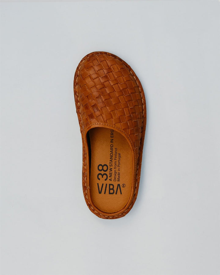 Roma woven leather  Cognac Brown