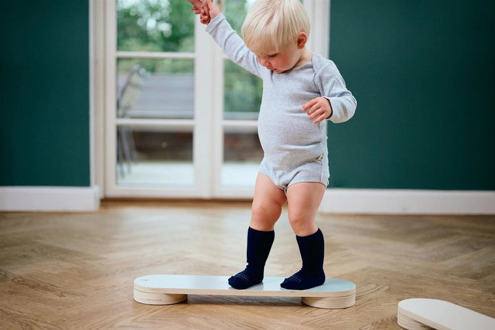 Non-Slip socks in Merino Wool  Midnight Blue