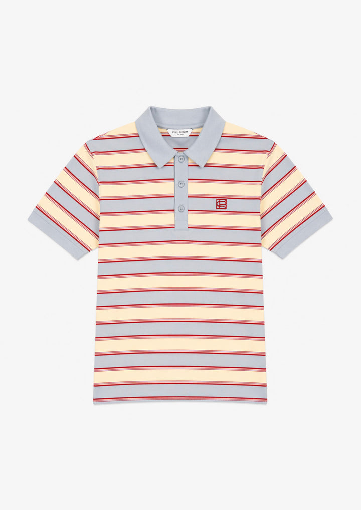 Evelyn polo tee  Ocean Stripe