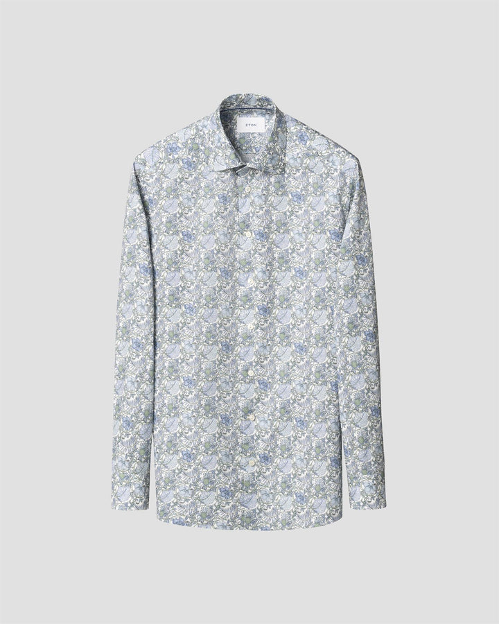 Floral Signature Twill Shirt  Mid Green