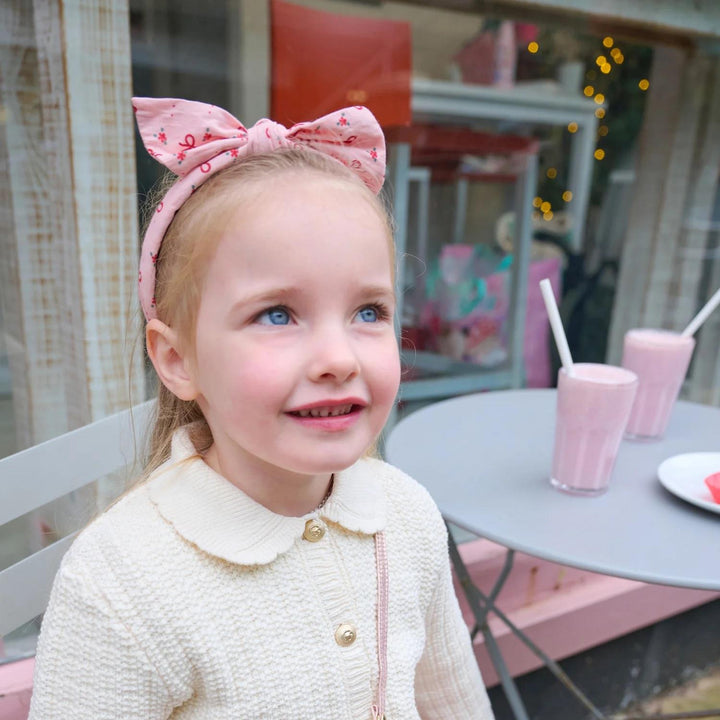 CUTSEY BOW TIE HEADBAND  Pink