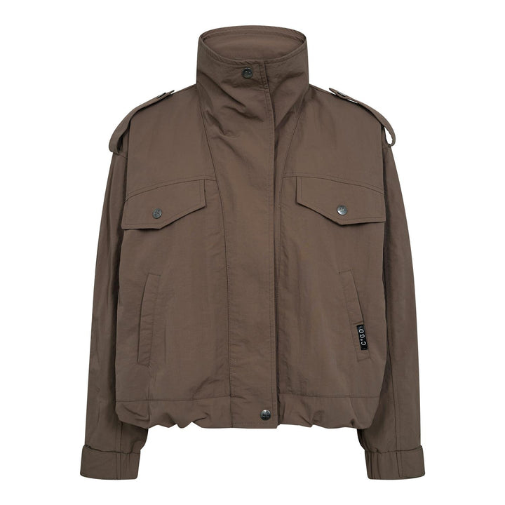 AlinaCC Double Funnel Neck Jacket  Brown