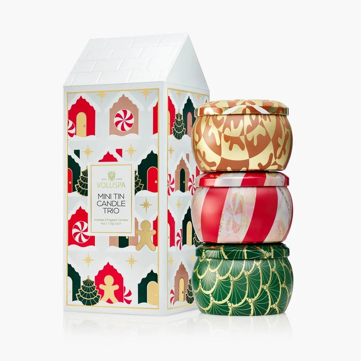 Holiday mini tin trio
