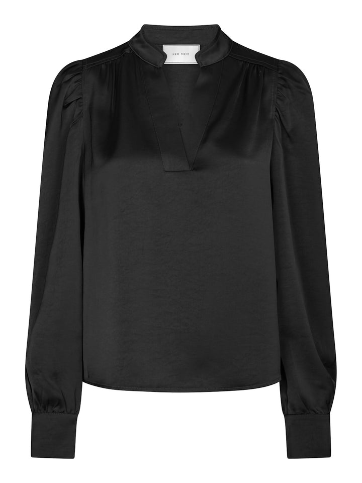Rosslyn Heavy Sateen Blouse  Black