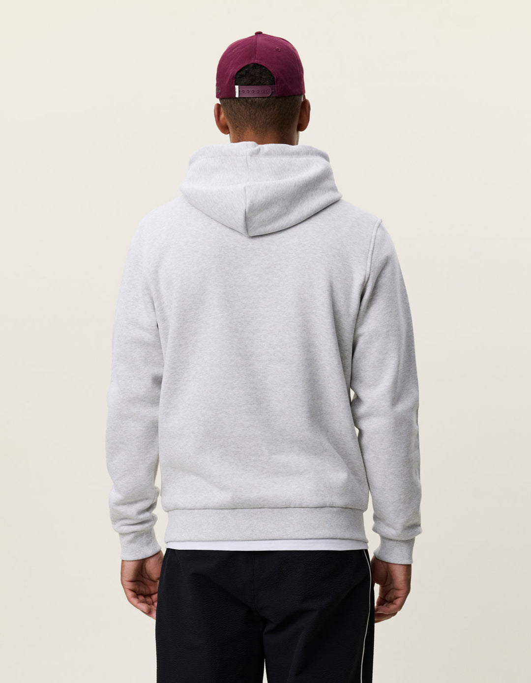 Signature Print Hoodie Snow Melange