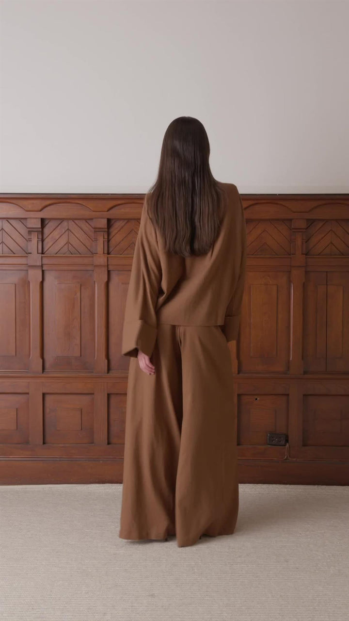 Tide Linen Pants  Chestnut Brown