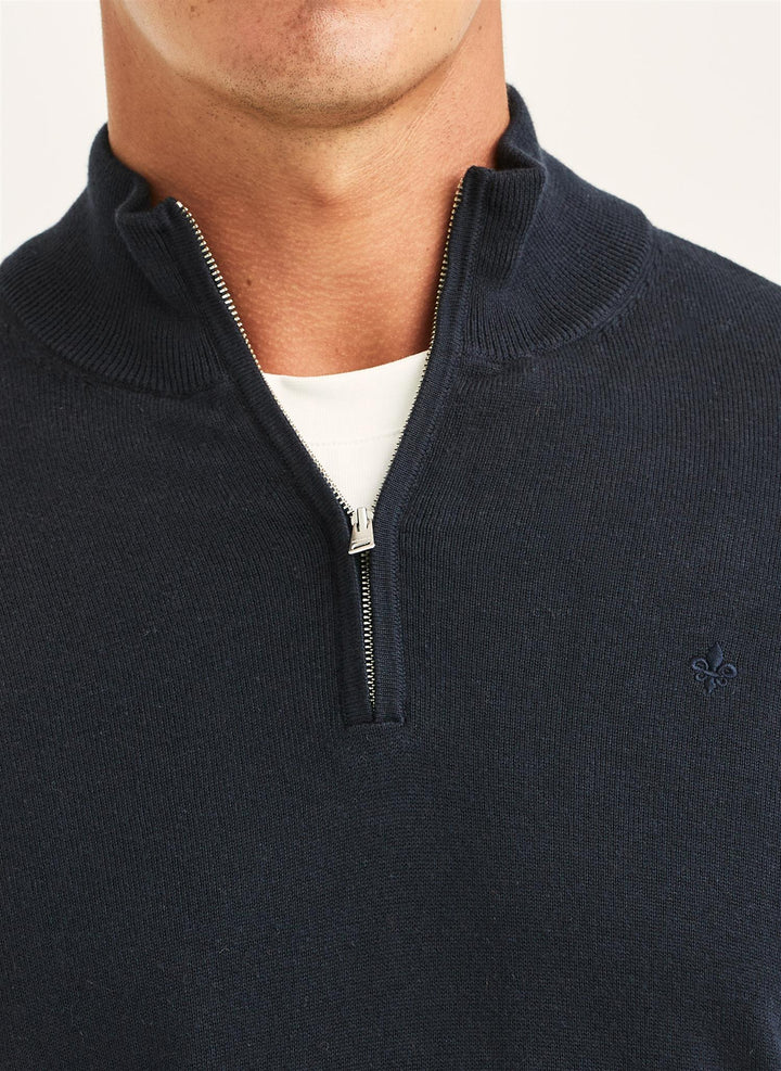 Riley Half Zip  Old Blue