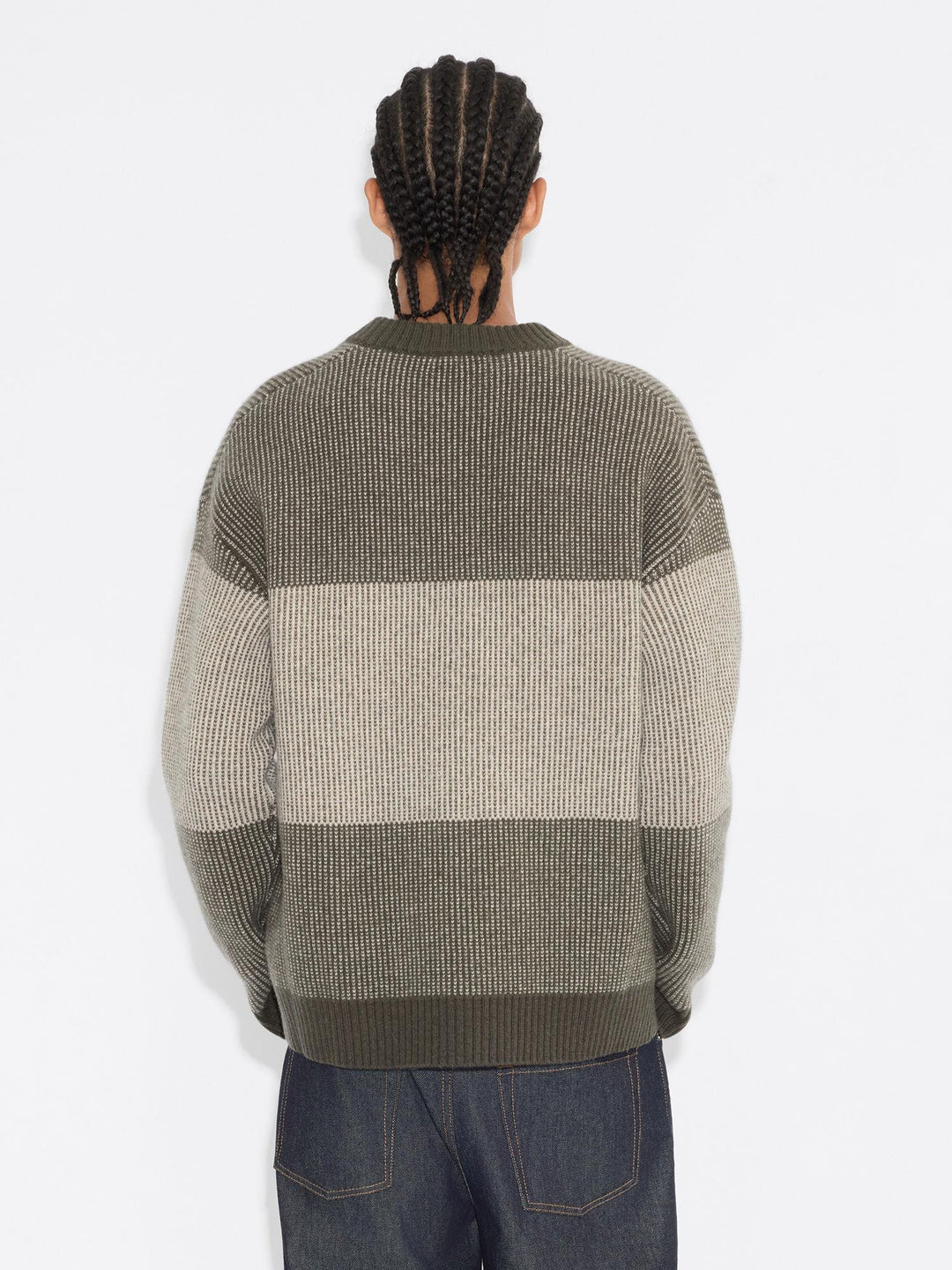 Ski Logo Crewneck Sweater Dk. Green Mix