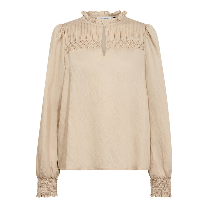 MollyCC Pintuck Blouse  Powder