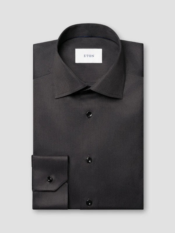 Herringbone Signature Twill contemp  Black