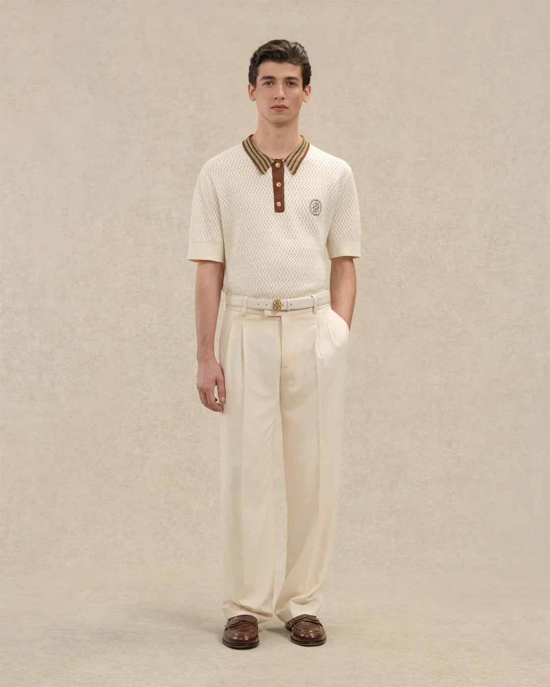 Polo Maille Ajouré D Mirior  Off White