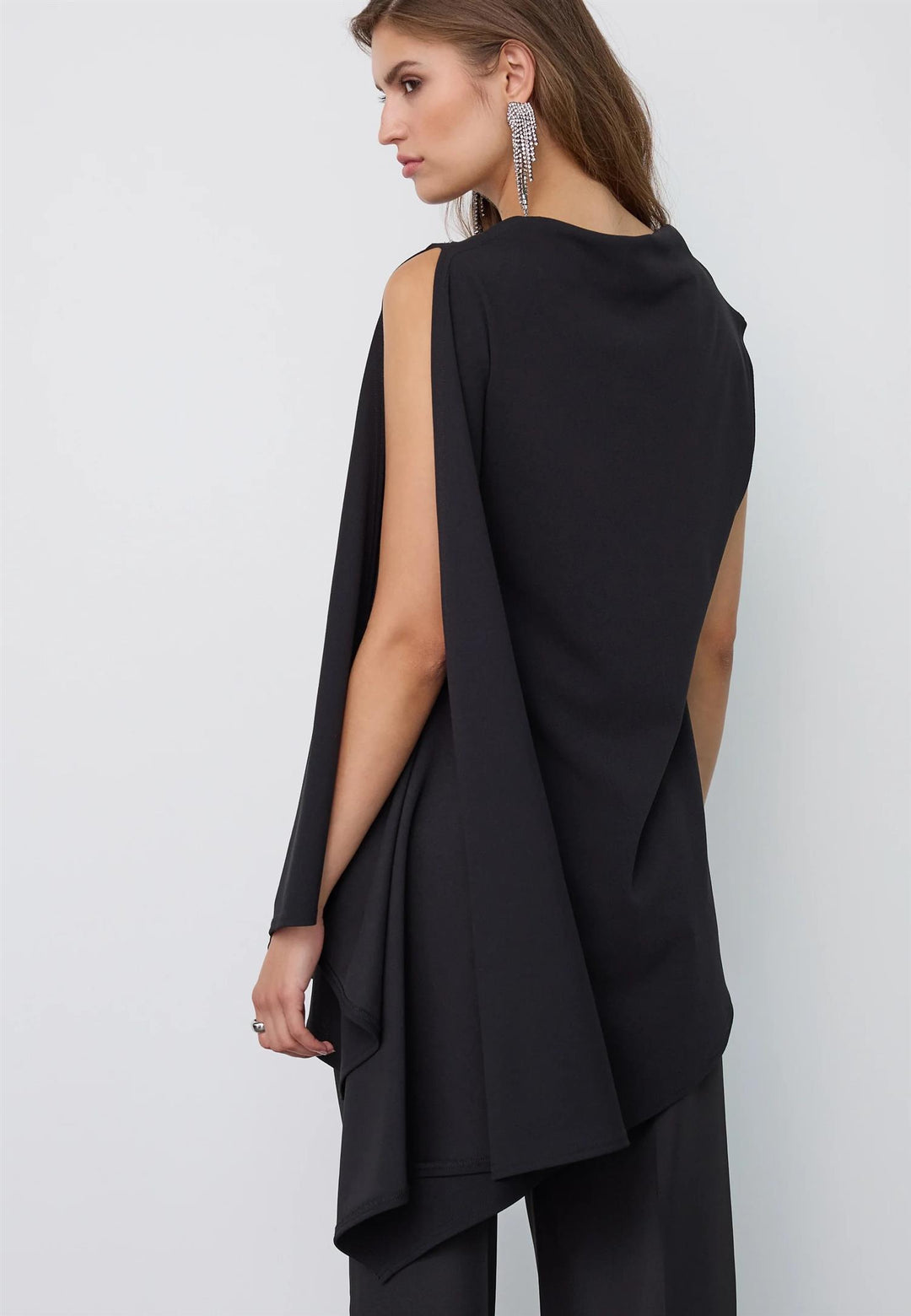 FalconCC Drape Top Black