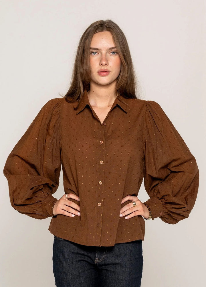 Anaya Shirt Bisque Lurex  Bisque Lurex