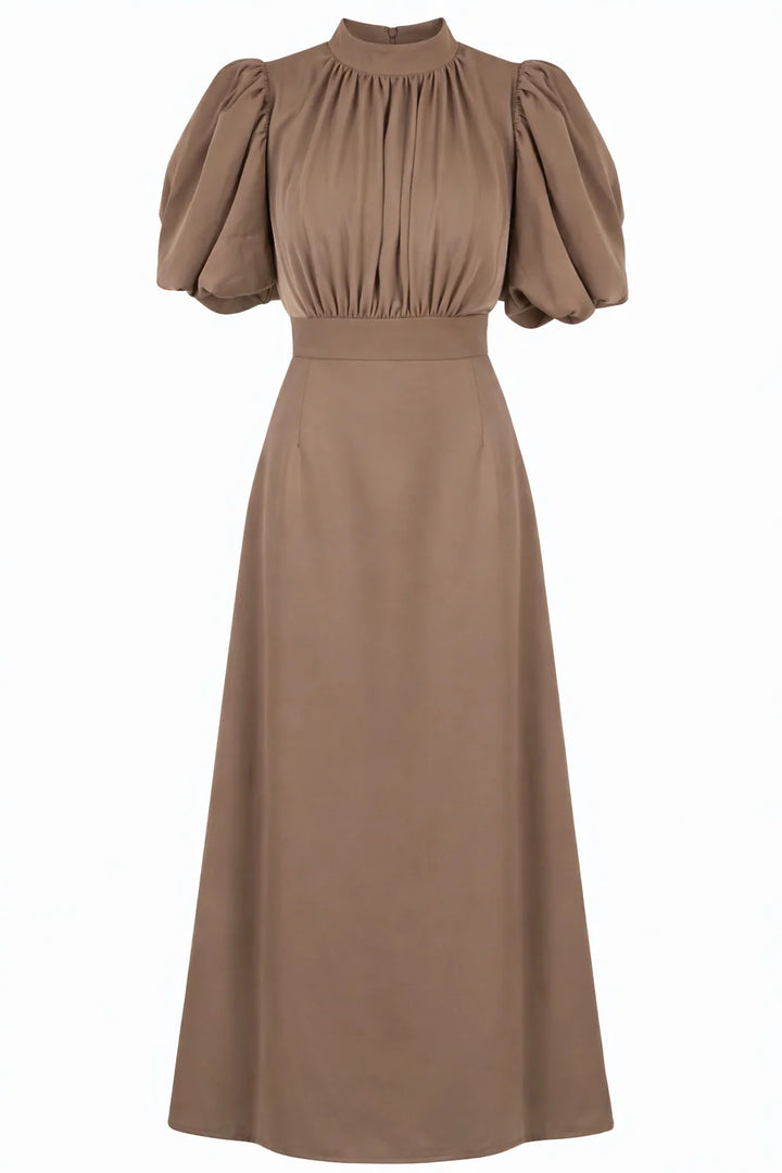 HOLLY KJOLE - LONG  Taupe