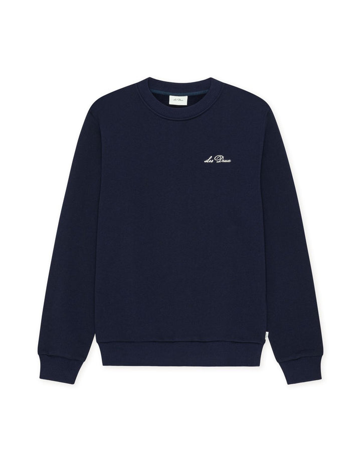 Signature Print Sweatshirt Dark Navy Blue