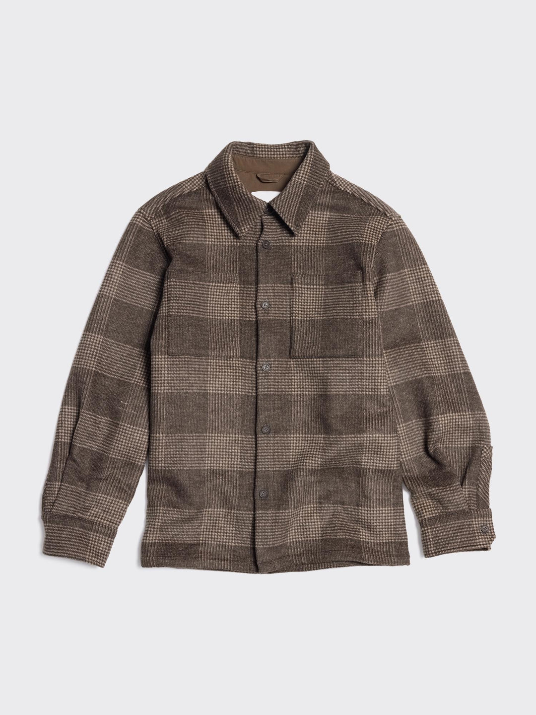 Mildew Flannel Overshirt  Brown Check