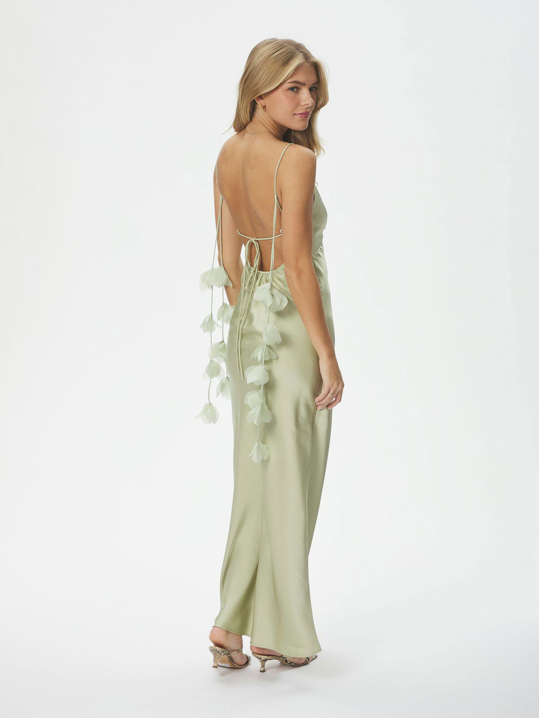 Colly Heavy Sateen Dress  Mint Green
