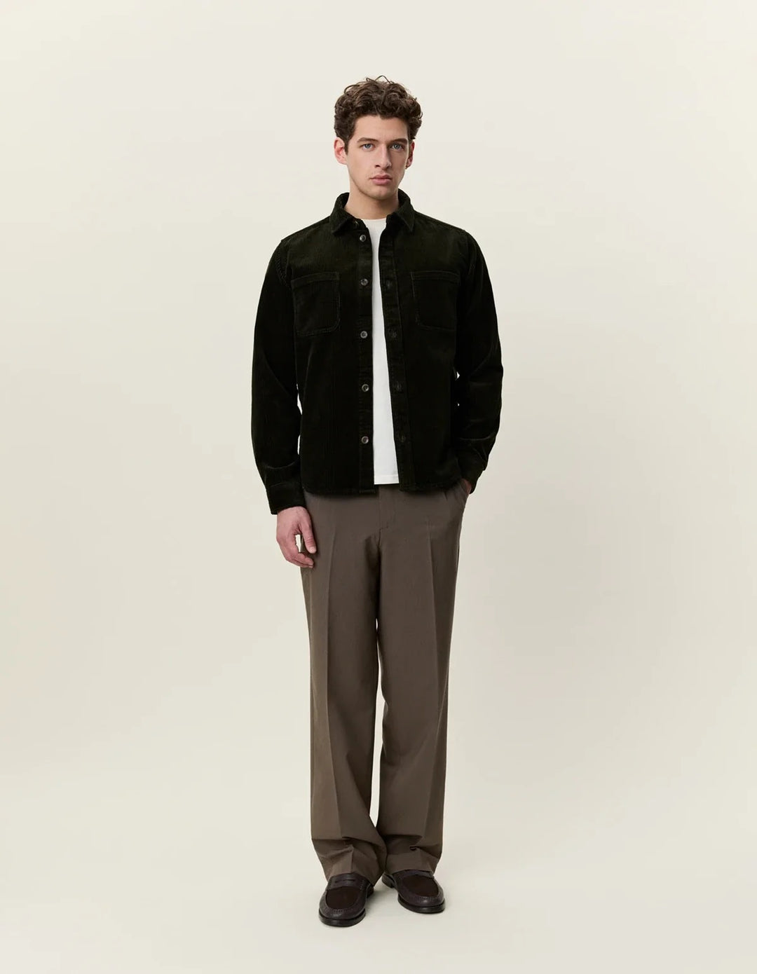 Corduroy Overshirt  Rosin Green