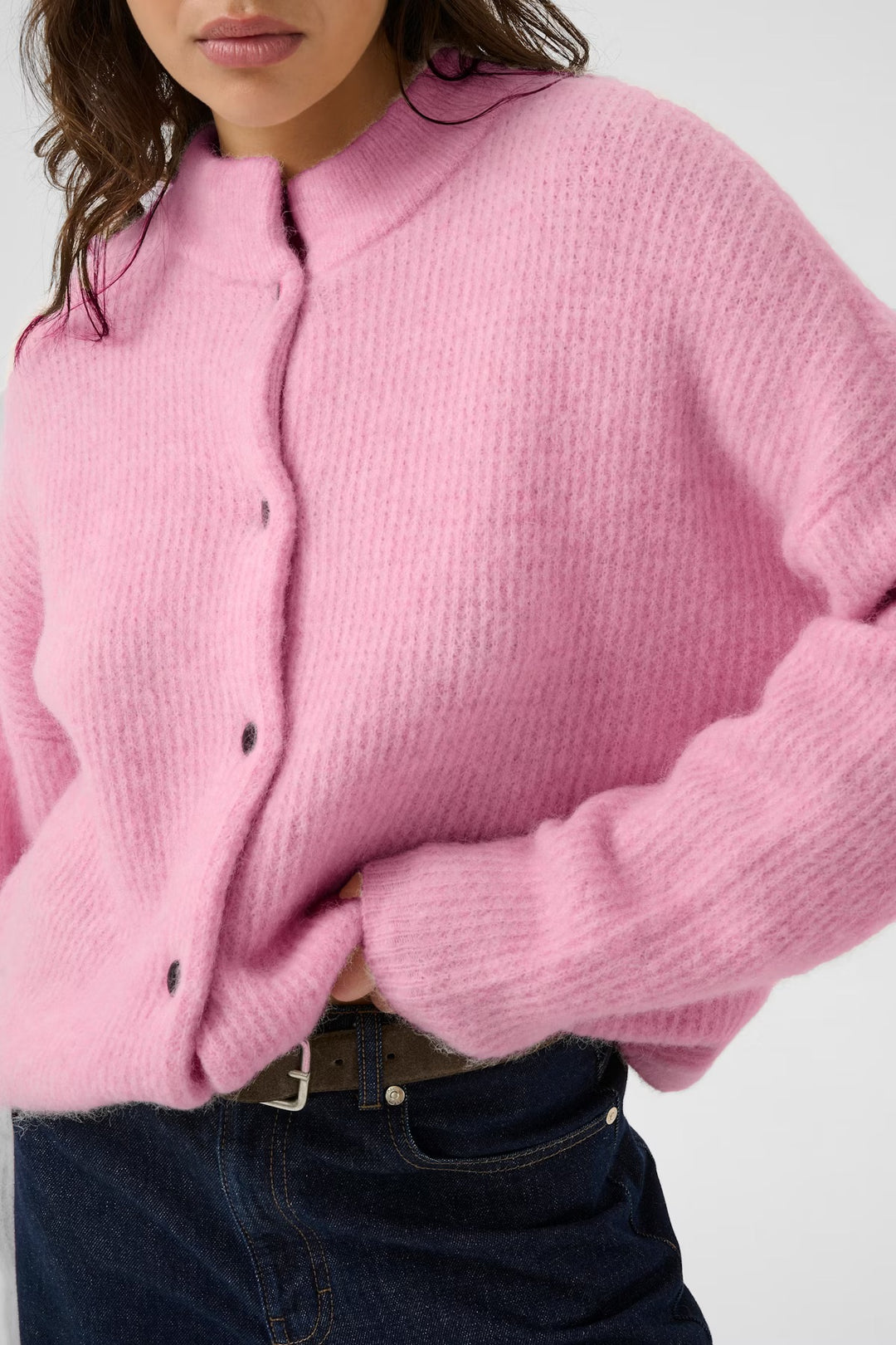 ALPHAGZ SHORT CARDIGAN  Begonia Melange