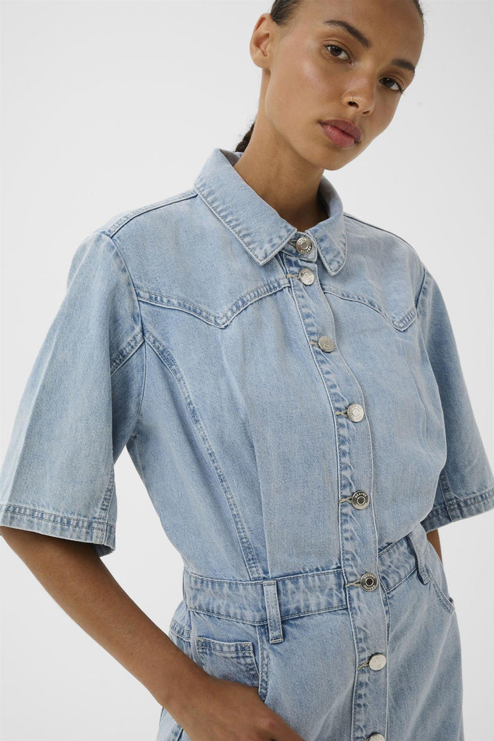 Gzmonie Dress  Light Blue Denim