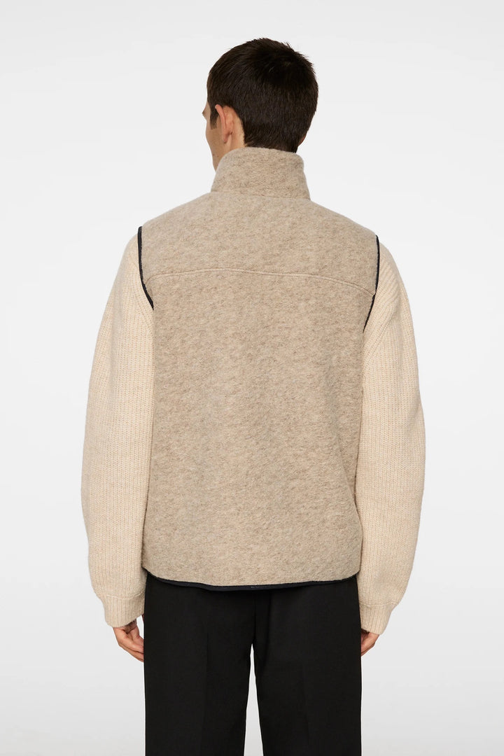 Duncan wool fleece vest  Moonbeam