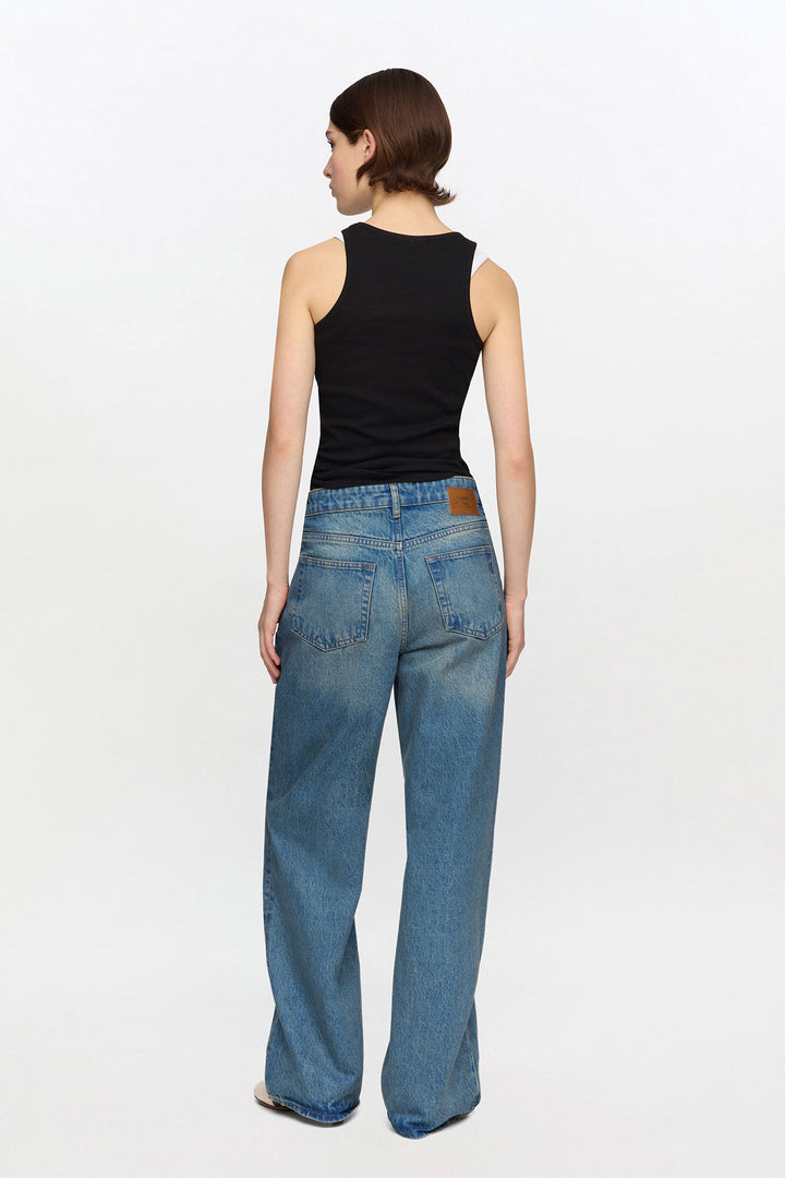 Soft Cotton rib Tank Top  Black