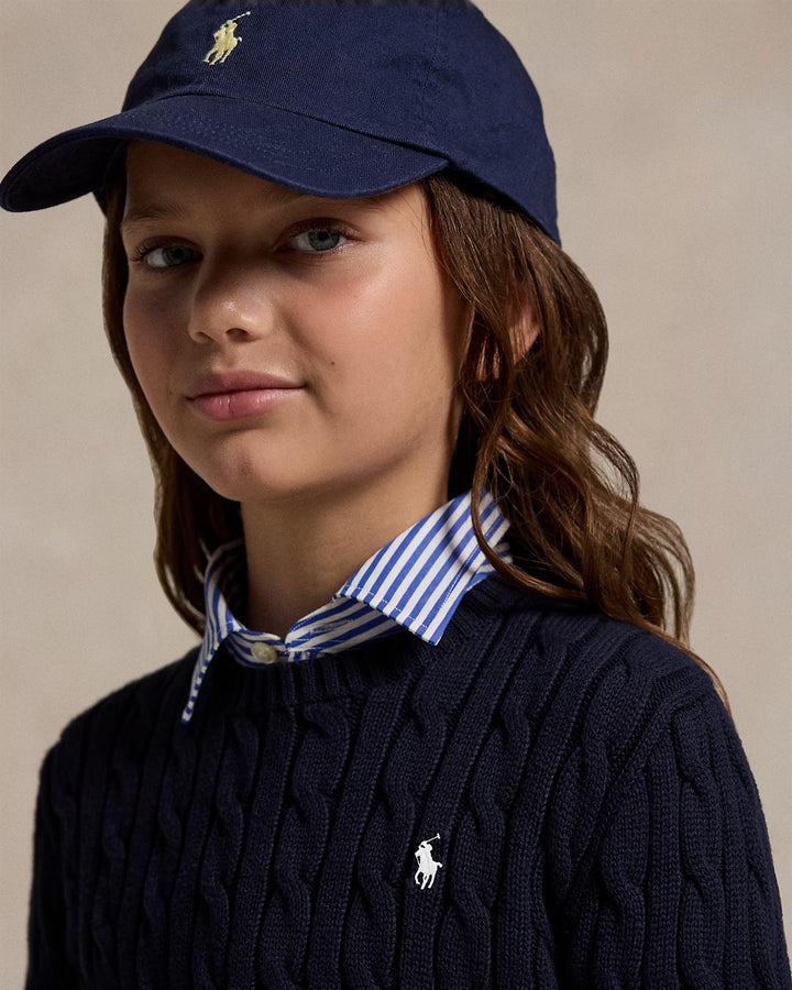 CABLE CN-SWEATER-PULLOVER  Navy