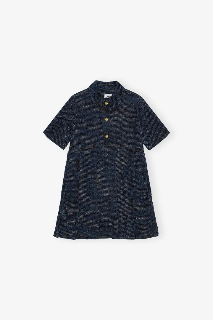 Fluffy denim mini dress  Rinse