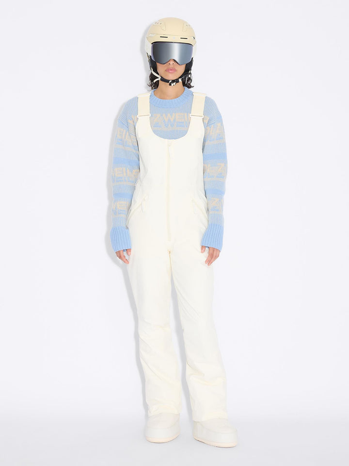 W Tryvann Bib Trousers  Ecru