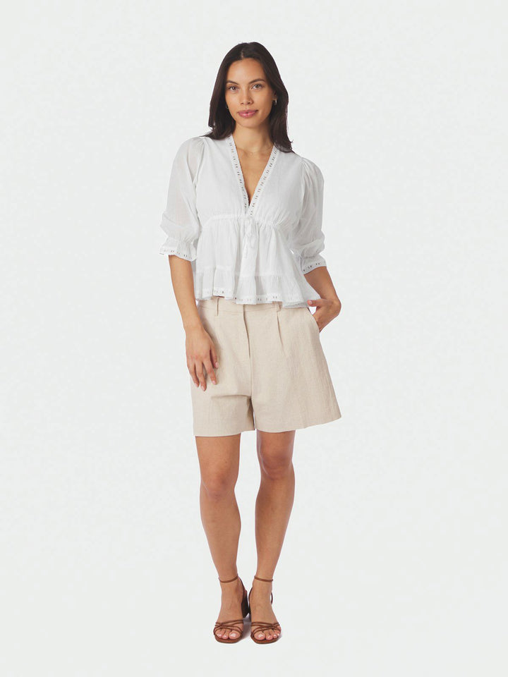Adelia S Voile Blouse  White