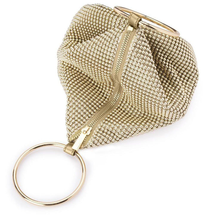 BIANCA Ball Mesh Handle Bag Gold